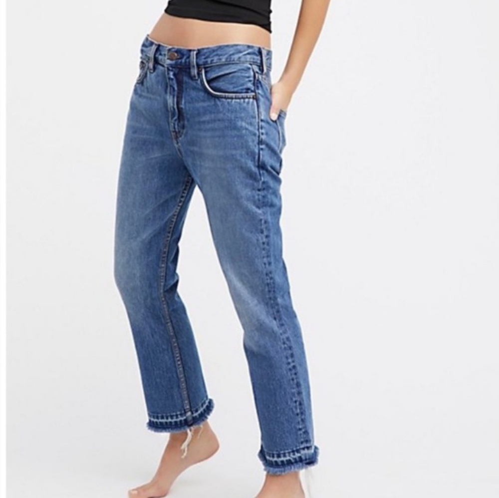 Free People cropped high rise jeans